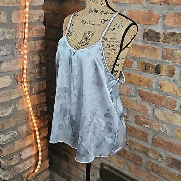 NWT Weeks Weatherly Lauren Cami Satin Silk blend Ruffled Size Medium - Picture 3 of 11